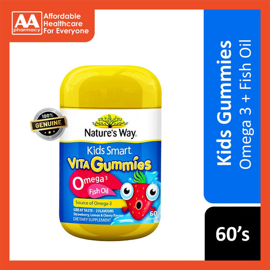 Nature's Way Kids Gummies Omega 3 + Dha Fish Oil Trio 60's