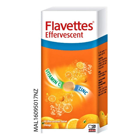 Flavettes Effervescent Vit C + Zinc (30's)