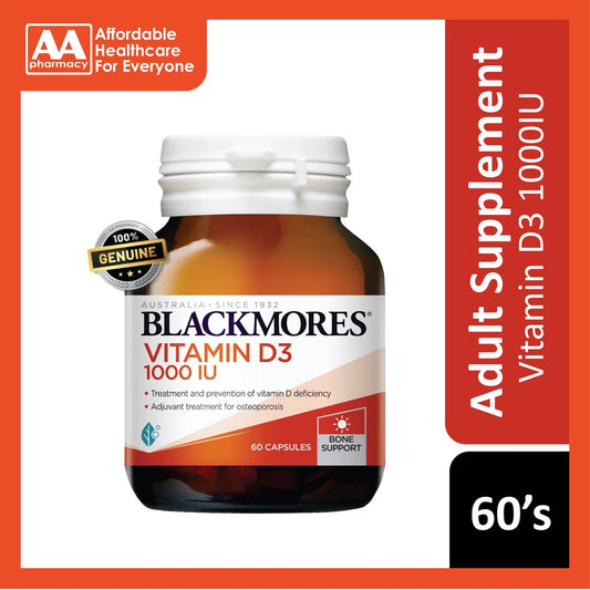 Blackmores Vitamin D3 1000 IU Capsules (60's)