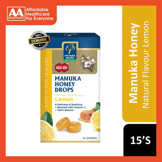 Manuka Honey Drops MGO400+ With Lemon 15's
