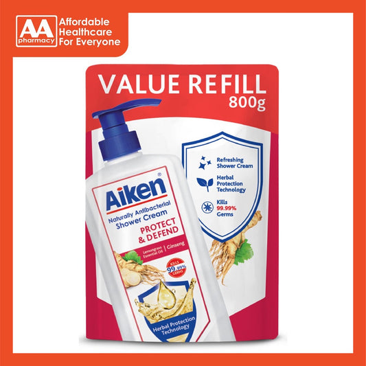Aiken Anti-Bacterial Shower Cream (Refill) Defend Ginseng 800g