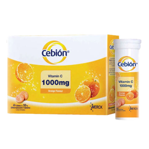 Cebion Vit C 1000mg Eff Orange Tablet (4X10's)