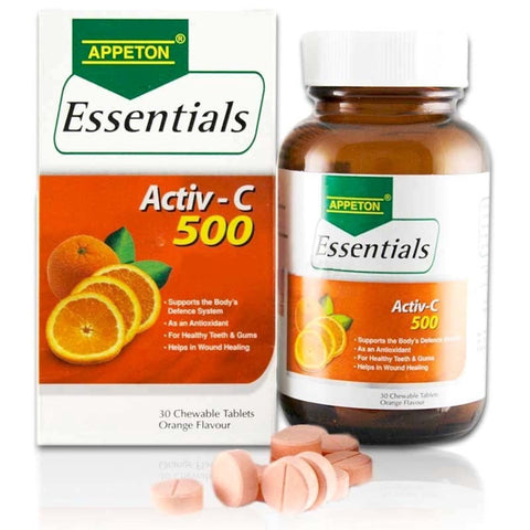 Appeton Essentials Activ-C 500mg Tablet 30's (Orange)