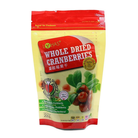 Lohas Premium Whole Cranberry 200g