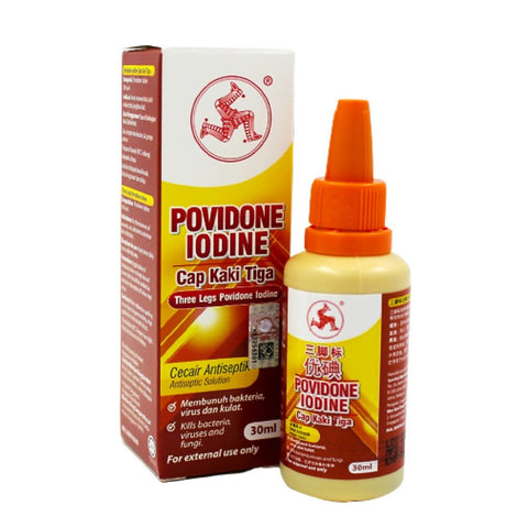 3 Legs Povidone Iodine 30mL (Dropper Bottle)