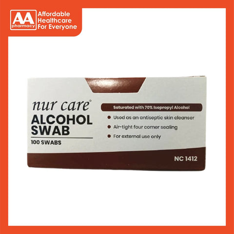 Nurcare Alcohol Swab (70% Isopropyl Alcohol) 100's