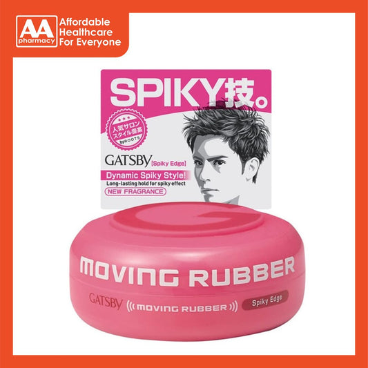 Gatsby Moving Rubber 80g (Spiky Edge- Pink)