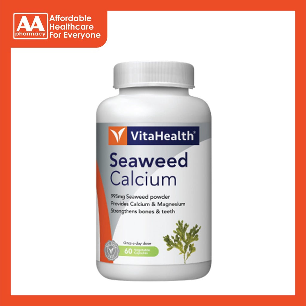 Vegecap Color Vitahealth Seaweed Calcium 995mg Vegecap 60's – AA Pharmacy