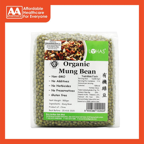 Lohas Organic Mung Beans 500g