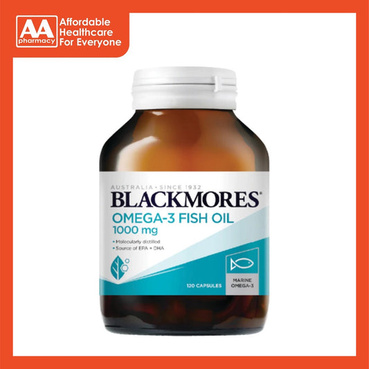 [120's] Blackmores Omega-3 Fish Oil Capsules 1000mg (120's) [Halal]