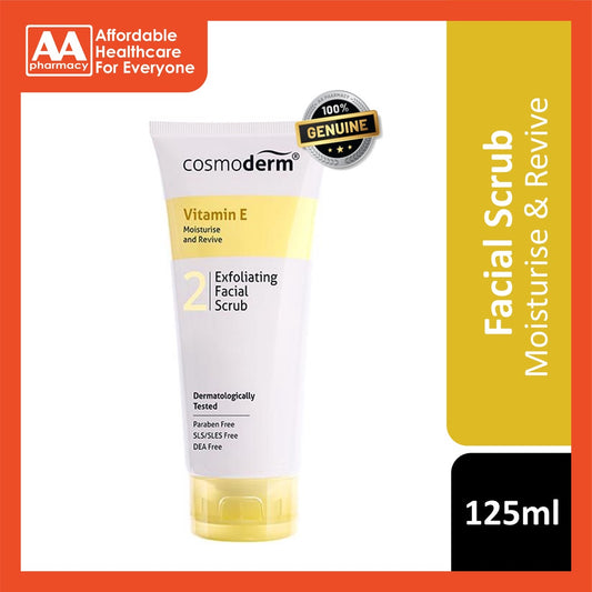 Cosmoderm Vitamin E Exfoliating Facial Scrub 125mL