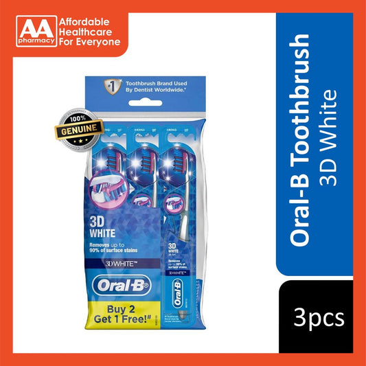 Oral-B Toothbrush 3D White Buy 2 Free 1