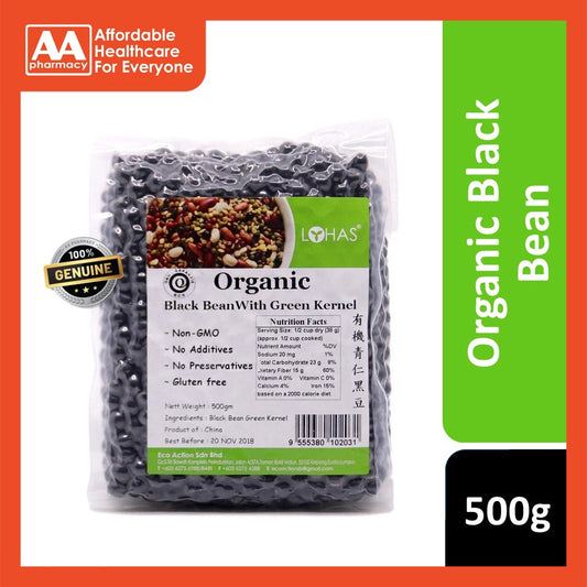 Lohas Organic Black Bean With Green Kernel 500g