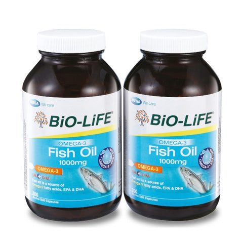 Bio-Life Omega-3 Fish Oil 1000mg Capsule (2X200's)