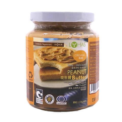 Lohas Organic Peanut Butter - Chunky 300g