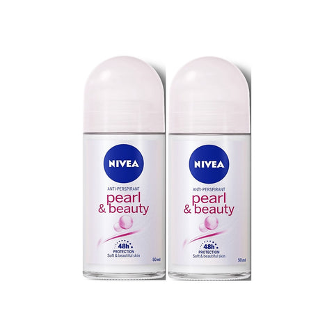 Nivea Female Roll On Deodorant Pearl & Beauty Twin Pack (2X50mL)
