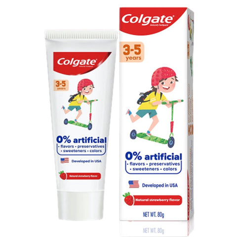 Colgate Kids Toothpaste 0% Artificial 3-5 Years (Natural Strawberry Flavour) 80g