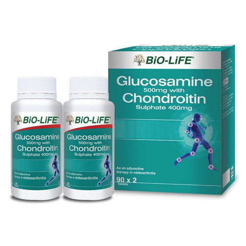 Bio-Life Glucosamine 500mg With Chondroitin Sulphate 400mg Tablet (2X90's)