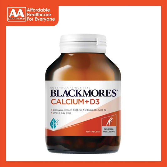 [120's] Blackmores Calcium 600mg + Vit D3 500 IU Tablets (120's)