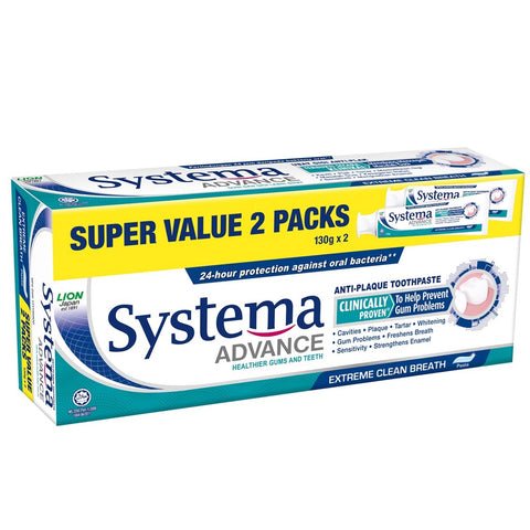 Systema Advance Toothpaste Extreme Clean Breath 2X130g (Value Pack)