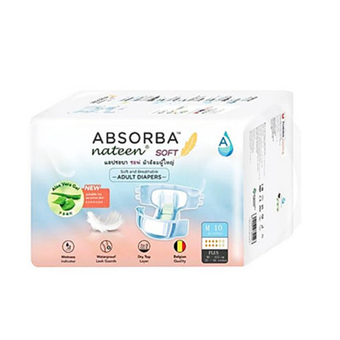 Absorba Nateen Soft Adult Diapers M Size 10's
