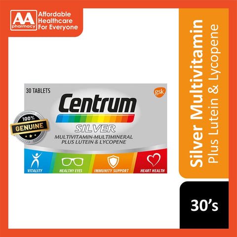 Centrum Silver Multivitamin Plus Lutein & Lycopene 30s