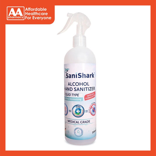 Sanishark 75% Alcohol Hand Sanitizer Liquid Spray Type 500mL