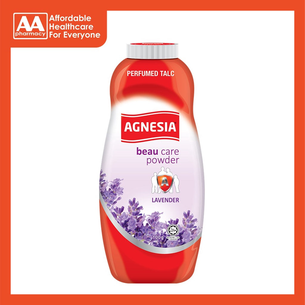 Agnesia Beau Care Powder (Lavender) 100g - Perfumed Talc – AA Pharmacy