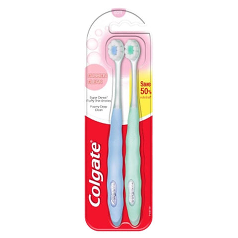 Colgate Toothbrush Cushion Clean Pastel Colour (2pcs)