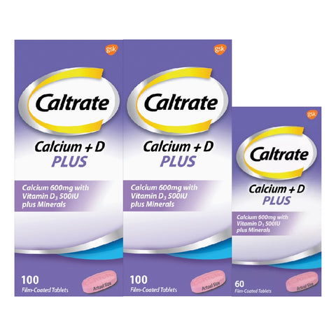 Caltrate 600 Plus Tablets (2 X 100's + 60's)