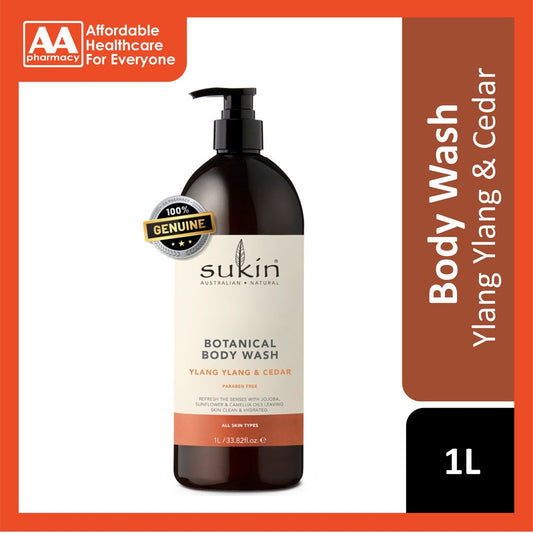 Sukin Botanical Body Wash Ylang Ylang & Cedar 1L