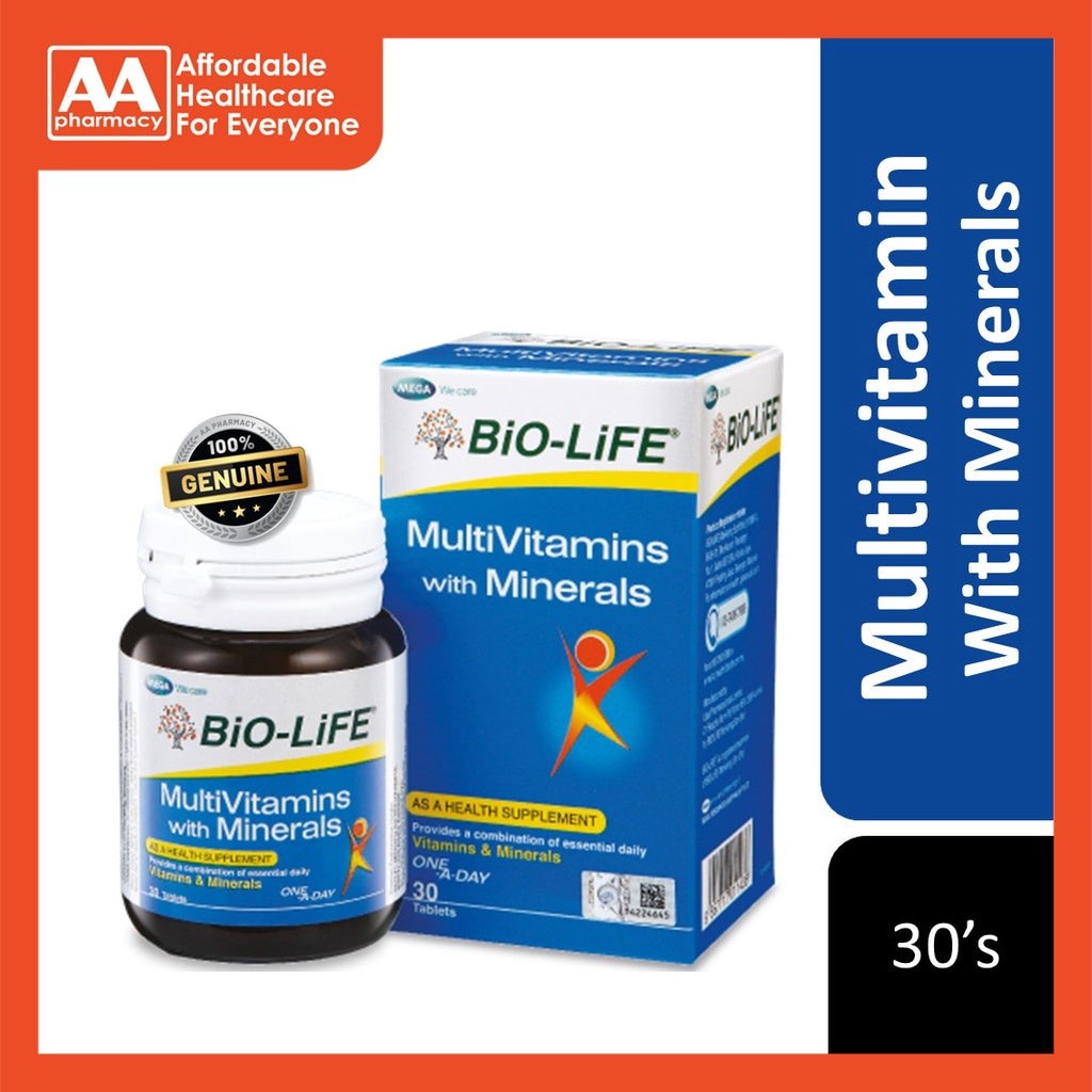 Biolife Nutrients Bio-Life Multivitamins With Minerals Tablet 30's – AA Pharmacy