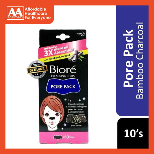 Biore Pore Pack Black Bamboo Charcoal 10's