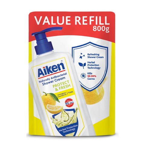 Aiken Anti-Bacterial Shower Cream (Refill) Fresh Yuzu 800g