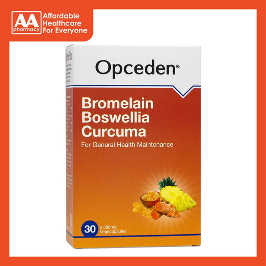 Opceden Bromelain Boswellia Curcuma 380mg Vege Capsule 30's (Halal)