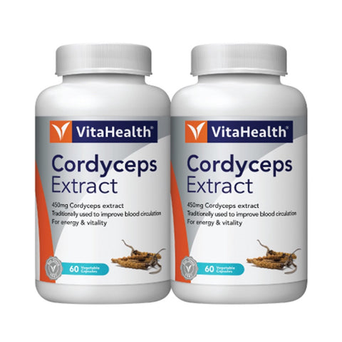 Vitahealth Cordyceps Extract 450mg Vegecap 2x60's