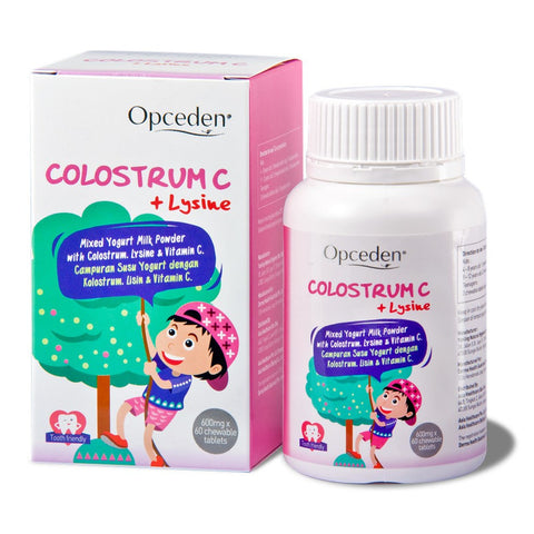 Opceden Kidz Colostrum C + Lysine 600mg Chewable Tablet 60's (Halal)