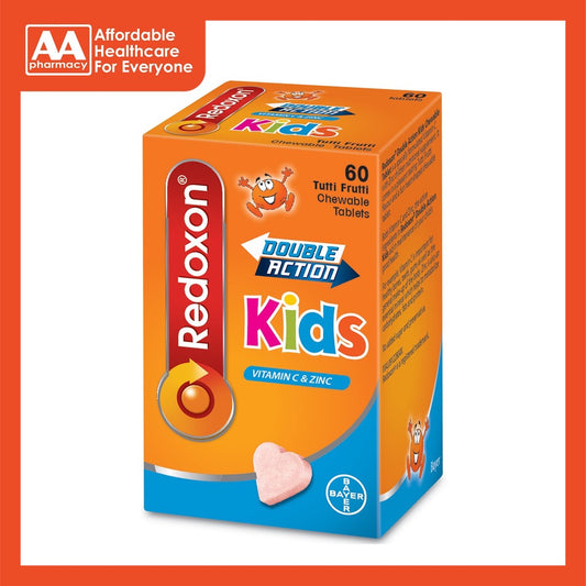 Redoxon Double Action Kids Vit C 250mg + Zinc Chewable Tablet - 60's (Tutti Frutti)
