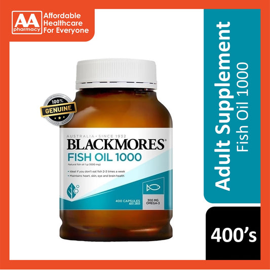 [400's] Blackmores Omega-3 Fish Oil Capsules 1000mg (400's) [Halal]