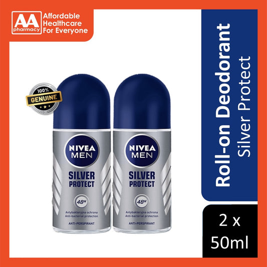 [DEACTIVATION] Nivea Roll On Deodorant Male Silver Protect Twin Pack (2X50mL)