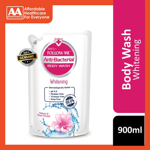 Follow Me Anti-Bacterial Body Wash Refill 900mL (Whitening)