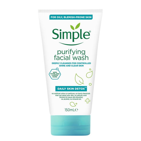 Simple Daily Skin Detox Purifying Facial Wash 150mL