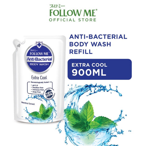 Follow Me Anti-Bacterial Body Wash Refill 900mL (Extra Cool)