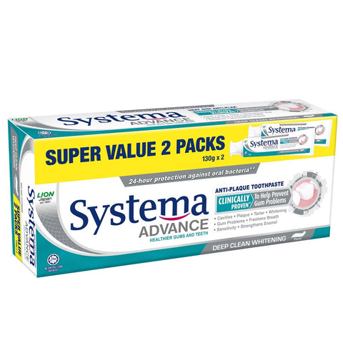 Systema Advance Toothpaste Deep Clean Whitening 2X130g (Value Pack)