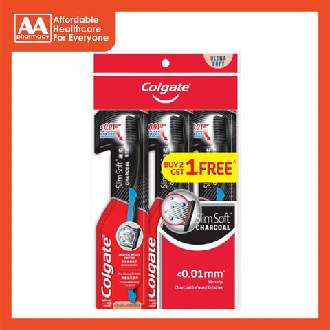 Colgate Slim Soft Charcoal Bristles - Ultra Soft (Buy 2 Free 1)