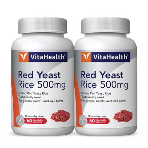 Vitahealth Red Yeast Rice 500mg Vegecap 2x60's