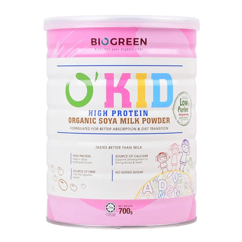 Biogreen O'kid High Protein Organic Soya Milk Powder 700g