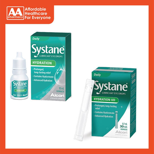 Systane Hydration Lubricant Eye Drops (Bottle 10mL/ Ud 0.7mLx30 Vials)