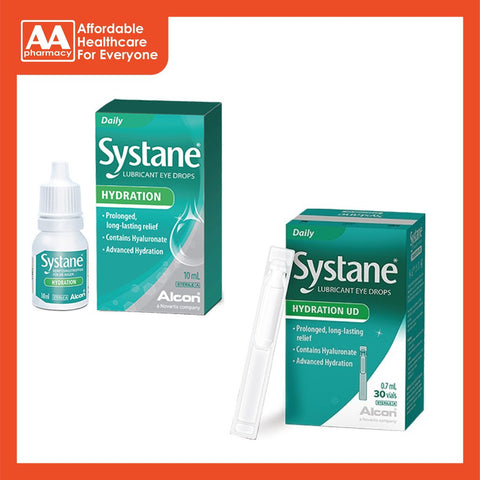 Systane Hydration Lubricant Eye Drops (Bottle 10mL/ Ud 0.7mLx30 Vials)