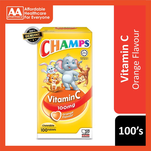 Champs Vit C 100mg Tab 100's (Orange)